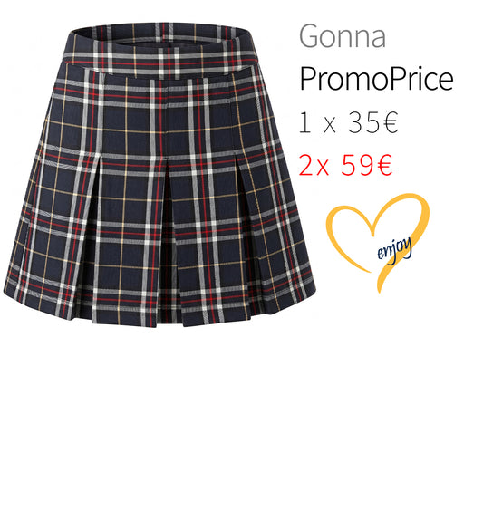 Gonna-Pantaloncino Check Girl